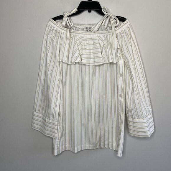 BAUM UND PFERDGARTEN Women Arina Stripe Cold-Shoulder Shift Dress NEW Sz 36 US 6 - Picture 6 of 16